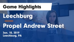 Leechburg  vs Propel Andrew Street Game Highlights - Jan. 10, 2019