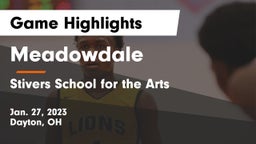 Meadowdale  vs Stivers School for the Arts  Game Highlights - Jan. 27, 2023