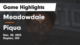 Meadowdale  vs Piqua  Game Highlights - Dec. 28, 2023