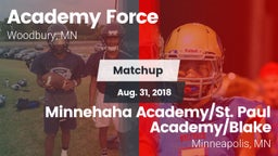 Matchup: Academy Force vs. Minnehaha Academy/St. Paul Academy/Blake  2018