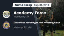 Recap: Academy Force vs. Minnehaha Academy/St. Paul Academy/Blake  2018