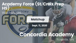 Matchup: Academy Force vs. Concordia Academy 2020