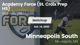 Matchup: Academy Force vs. Minneapolis South  2020