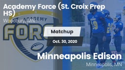 Matchup: Academy Force vs. Minneapolis Edison  2020