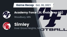 Recap: Academy Force (St. Croix Prep HS) vs. Simley  2021