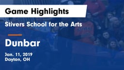 Stivers School for the Arts  vs Dunbar  Game Highlights - Jan. 11, 2019