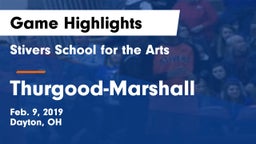 Stivers School for the Arts  vs Thurgood-Marshall  Game Highlights - Feb. 9, 2019