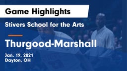 Stivers School for the Arts  vs Thurgood-Marshall  Game Highlights - Jan. 19, 2021