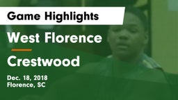 West Florence  vs Crestwood  Game Highlights - Dec. 18, 2018