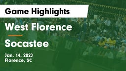 West Florence  vs Socastee  Game Highlights - Jan. 14, 2020