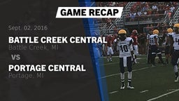 Recap: Battle Creek Central  vs. Portage Central  2016