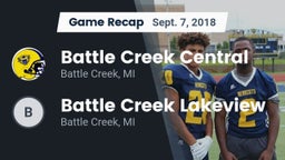 Recap: Battle Creek Central  vs. Battle Creek Lakeview  2018