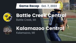 Recap: Battle Creek Central  vs. Kalamazoo Central  2022