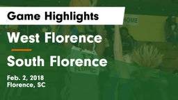 West Florence  vs South Florence  Game Highlights - Feb. 2, 2018