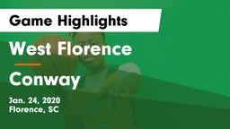 West Florence  vs Conway Game Highlights - Jan. 24, 2020