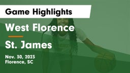 West Florence  vs St. James  Game Highlights - Nov. 30, 2023