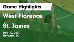 West Florence  vs St. James  Game Highlights - Dec. 12, 2023