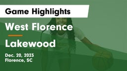 West Florence  vs Lakewood  Game Highlights - Dec. 20, 2023