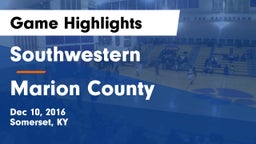 Southwestern  vs Marion County  Game Highlights - Dec 10, 2016