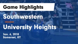 Southwestern  vs University Heights  Game Highlights - Jan. 6, 2018