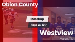Matchup: Obion County High vs. Westview  2017