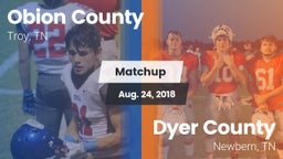Matchup: Obion County High vs. Dyer County  2018