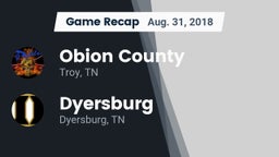 Recap: Obion County  vs. Dyersburg  2018