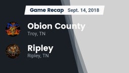 Recap: Obion County  vs. Ripley  2018
