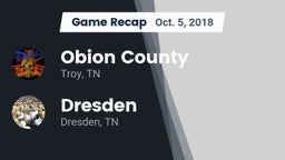 Recap: Obion County  vs. Dresden  2018