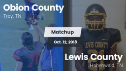Matchup: Obion County High vs. Lewis County  2018