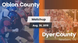 Matchup: Obion County High vs. Dyer County  2019