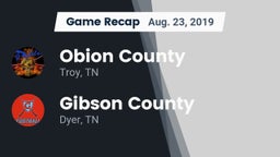 Recap: Obion County  vs. Gibson County  2019