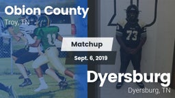 Matchup: Obion County High vs. Dyersburg  2019