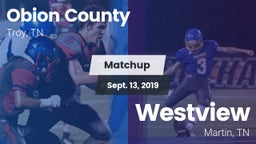 Matchup: Obion County High vs. Westview  2019