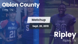 Matchup: Obion County High vs. Ripley  2019