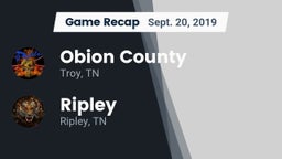 Recap: Obion County  vs. Ripley  2019