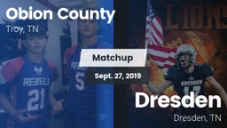 Matchup: Obion County High vs. Dresden  2019