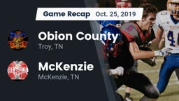 Recap: Obion County  vs. McKenzie  2019