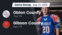 Recap: Obion County  vs. Gibson County  2020