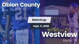 Matchup: Obion County High vs. Westview  2020