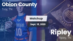 Matchup: Obion County High vs. Ripley  2020