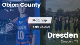 Matchup: Obion County High vs. Dresden  2020