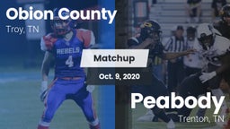 Matchup: Obion County High vs. Peabody  2020