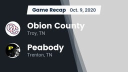 Recap: Obion County  vs. Peabody  2020