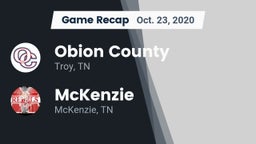 Recap: Obion County  vs. McKenzie  2020