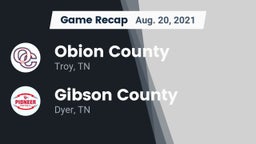 Recap: Obion County  vs. Gibson County  2021