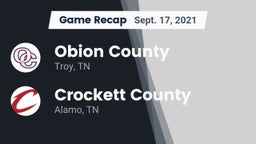 Recap: Obion County  vs. Crockett County  2021