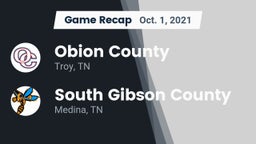 Recap: Obion County  vs. South Gibson County  2021