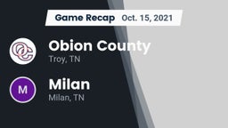 Recap: Obion County  vs. Milan  2021
