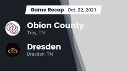 Recap: Obion County  vs. Dresden  2021